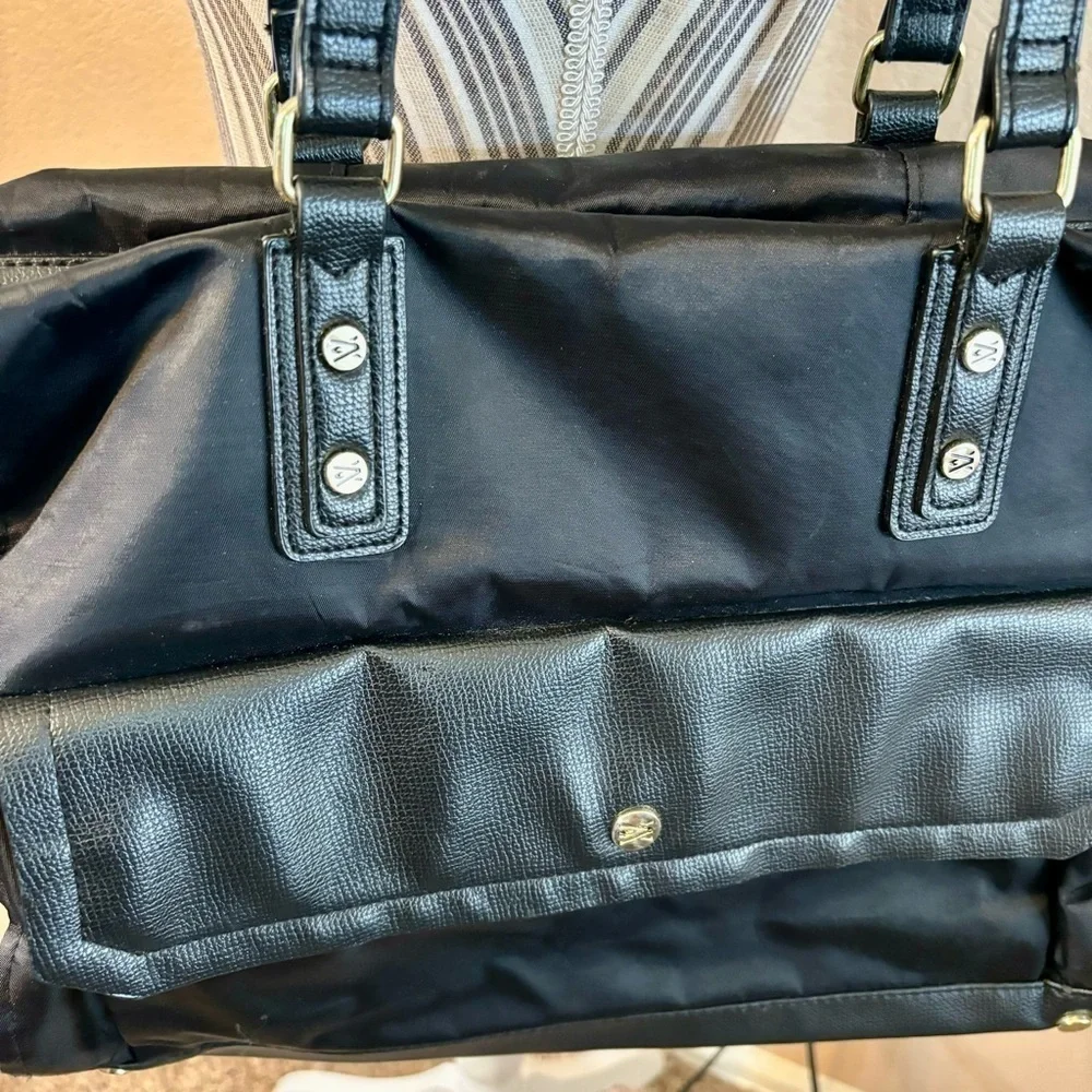 Travanti Laptop Bag Black Gold Hardware Red Interior Large Work Tote Travel